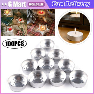 ❤️【Local Warehouse】Tealight Cup Tea Cups Holder Light Metal Empty Tinscontainersmaking Holders Case Votive Wax Tin Mold Diy Container Scented LZC-Tea-Light-Cup