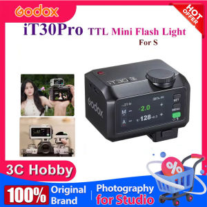 Godox iT30Pro 2.8" Touchscreen Pocket Flash TTL Auto-Exposure 2.4G Wireless Camera Flash for Sony Black