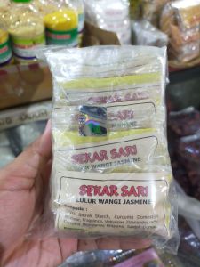Lulur Sekar Sari - Sekar Sari putih - Sekar Sari Jasmine - lulur Green tea - body scrub - masker wajah - isi 10 - perawatan kecantikan