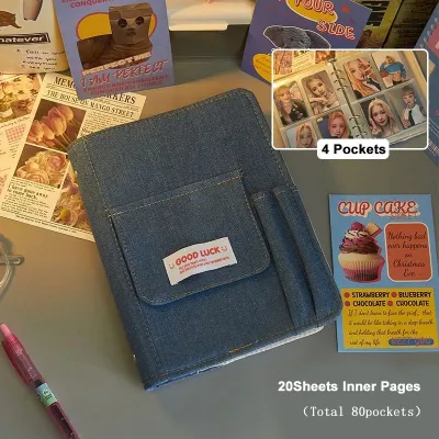 A5 DENIM BINDER + 20 SLEEVE 4p / 6 RING BINDER A5