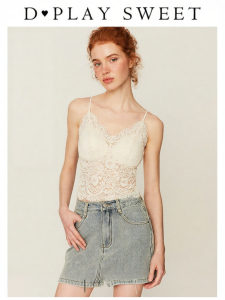 French Style Sensual Lace Back-Top