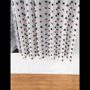 Gorden Pintu Kamar Murah Minimalis Vitrase Ruby Model Smokering