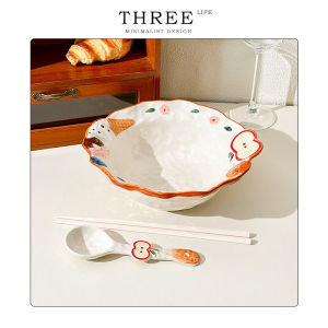 THREE LIFE | Afternoon Tea Dessert Plates Cartoon Style Ceramic