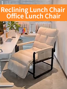 SAINTVILLA Foldable Lounge Chair for Office Nap Lazy Sofa Leisure Computer Chair Compact Comfy Portable Recliner Rest Sleeping Bed