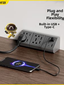 jabra | Hidden Triangular Bathroom Outlet USB A C 5-Port Combination Panel Socket Overheat Protection