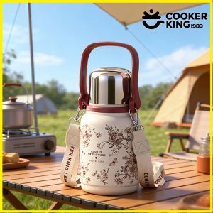 COOKER KING | COOKER KING 800ML Handheld Thermos 316/304 Stainless Steel+PP Camping Portable Hot Water Kettle Waterbottle Household&camping