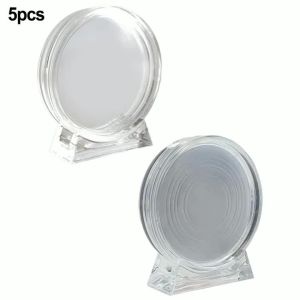 5/10 Chiếc Acrylic Đồng Xu Hộp Bảo Vệ Trong Suốt Màn Hình Hiển Thị Dành Cho 17-38 Mm Đồng Tiền Huy Chương Kỷ Niệm Lưu Trữ Kích Thước 40 Mm