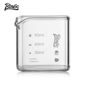 BINCOO Espresso Cup Glass Milk Cup with Scale Special Ounce Measuring Cup Extraction Cup 150ML