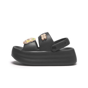 Disney Series Hotwind Thick Heel Beach Shoes Womens Summer New Outdoor Slippers Two-Way Sandals Casual Plastic Injection Mold