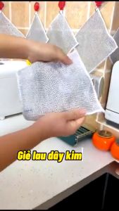 Set 10 Khăn Rửa Bát Dây Kim Loại Lau Rửa Bát Xoong Nồi Chống Mài Mòn Tiện Lợi