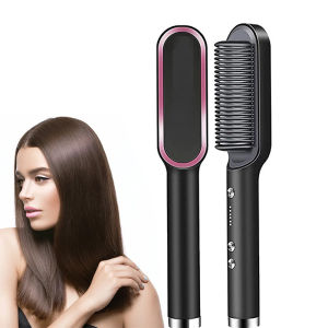 Professional Hair Comb Brush Beard Straightener Hair Straightener With Anti-Scald Feature Beard Straightener Comb