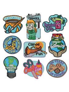 Embroidered Patch DIY Decorative Patch Cartoon Pattern Small Size Light Blue Sewing Accessories for Clothing And Hats