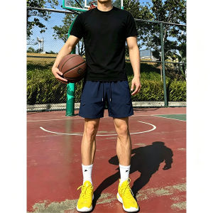 OUMULONG | Black Ice Silk Quick Drying Thin Short Pants