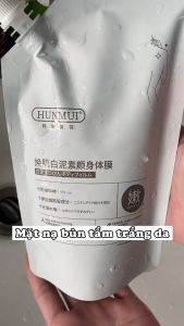 Mặt Nạ Ủ Trắng Body HUNMUI 300ml Chiết Xuất Đất Sét Trắng Niacinemide Giúp Da Trắng Sáng Mềm Mịn Dưỡng Ẩm Không Gây Kích Ứng An Toàn Cho Da