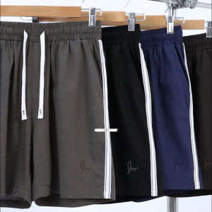 INSPI Chino Shorts for Men and Women with Pockets Above The Knee Stretchable Boardwalker Collection Menswear Adjustable Drawcord