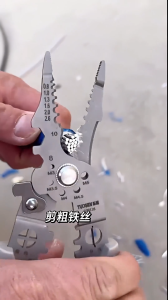 🚚 ราคาถูก 🚚คีมตัดลวดช่างไฟฟ้า อเนกประสงค์พร้อมการออกแบบรอกสําหรับการดึงสายไฟการปอกการจีบตัดใหม่