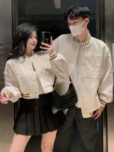 Niche Design Couple Wear Fall and Winter Korean Style Loose Coat Retro College Style Baseball Uniform Men and Women Jacket Trendy