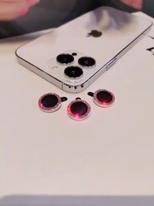 1PCS Diamond Camera Lens Protector for iPhone 11 iPhone 14 Pro Max 15 Pro/15 Pro Max iPhone 13 11 12 Pro Max 12 13 Pro 12 13 Mini iPhone 16 Pro Max Tempered Glass Camera Lens Films Cover Glitter Screen Protector