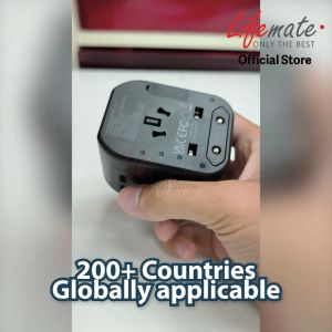 [Ready Stock] International Travel Adapter - Universal Travel Adapter Charger 2 Type-C Ports & 2 USB Ports
