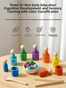 FENFA | Montessori Educational Toy Focus Fine Motor Skills Training Colors Classification Cup