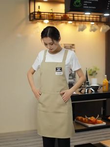 Apron Water Proof Chef Apron Half Apron Apron with Pocket Apron Restaurant Kitchen Waterproof Multi-pocket Apron Coffee Shop Chef Workwear Apron