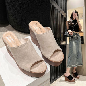 DIANCHA | Height Increasing Plush Slipper Sandals Platform Heel