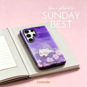 Potdemiel | Purple Devil Silhouette For Samsung Galaxy S26 S25 S24 A56 A36 Dual Layer Luxury Full Lens Protective phone Cover CaseChic