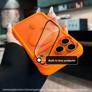 DAIMANG | New model suitable for iphone17promax mobile phone case all-inclusive lens bracket 17air apple 16pro protective case anti-fingerprint 18p transparent magnetic suction 15 anti-fall 14 13 simple frosted p