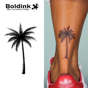 Coconut Tree Temporary TattooLasts To 15 Days New Technology Magic Waterproof Semi Permanent Sticker.