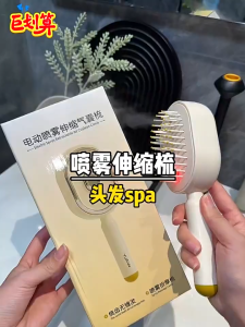 Electric Spray & Massage Hair Brush 2026 Electric Steaming Massage Hair Care Brush Rechargeable Detangling Electric Steam Brushs for Hair for Reduce Frizz Nourishes Hairs Anti-Static (Pink)
