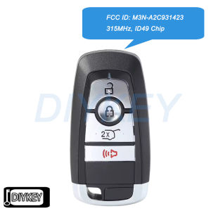 4 Btns Smart Remote Car Key Fob 315MHz ID49 Chip for Ford Expedition Explorer Edge Bronco Mustang Mach-E M3N-A2C931423 164-R8197