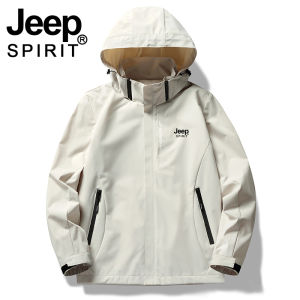 Jeep Spirit 1941 estd Phụ nữ mùa thu và mùa đông màu trơn sạc quần áo ngoài trời có mũ trùm đầu dài tay giản dị thể thao thoáng khí không thấm nước chống gió