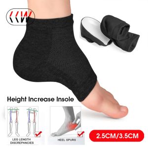 CCW 1Pair Silicone Invisible Inner Height Insoles Lifting Increase Socks Outdoor Foot Protection Pad Men Women Heel Cushion Hidden Insole