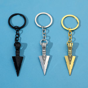 Bandai | Retro Personality Black Triangle Arrowhead Keychain Pendant Niche Style Punk Keyrings Party Gifts