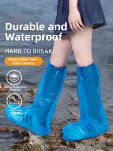 PISSA | Waterproof Slip-Resistant Clear Thickened Abrasion-Resistant Disposable Shoe Covers