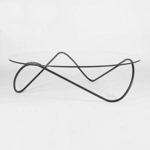 Designer Creative Tempered Glass Coffee Table round Shape Living Room Home Use Luxury Side Table Irregular Shape Balcony Table