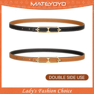 MATEYOYO Women Belts Fashion Thin Belts Elegant Thin Belt Gold Metal Hook Buckle Adjustable Girls Ladies Long Straps Waistbands Dress Coat Alloy Buckle Gold Decorations