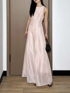 LIRUSHAN | Sleeveless Pink Summer Maxi Dress