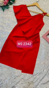 MyDu Shop | MS 2342 – Đầm Thun Umi Váy A Xòe 1 Dây Lệch Vai Quyến Rũ