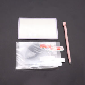 For 2DS Top LCD Screen Lens Plastic Mirror Outer Lens Cover Upper LCD Screen Panel+Screen Protective Film+Stylus Pen