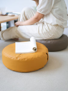Modern Simplicity Leather Zafu Meditation Pad Floor Cushion Tatami Mat Tea Table Living Room Window Seat Padded Floor Pillow