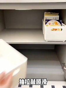 GMSHOP Retractable Cabinet Storage Box Pull Out Kitchen Desktop Snack Organizer Box Deep Cabinet Storage Box