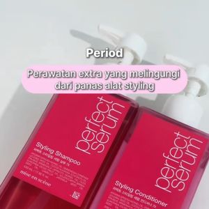 Mise en Scene Perfect Serum Styling Conditioner 530ml - Kondisioner Rambut Kering Rusak sering Dicatok Anti Rontok dengan Golden Argan Coconut Camelia Oil - Kondisioner Korea
