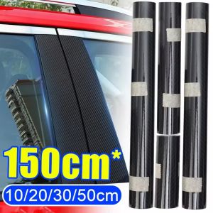 6D Carbon Fiber Vinyl Wrap Glossy Black Car Sticker Film Air Bubble Free Auto Styling Decal Motorcycle DIY Protection