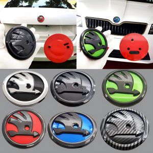 Skoda Front Hood Emblem And Rear Trunk Badge Car Badges Auto Accessories for Rapid Superb Kodiaq Karoq Yeti