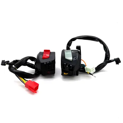 22mm Universal Motorcycle Handle Bar Switches With Choke Horn Turn Signal Headlight Electric Start Handlebar Controller Button