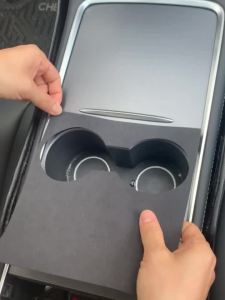 Suede Central Panel Sticker for Tesla Model 3 Y 2021-2023 Model Y Juniper / 3 Highland 2024-2026 Center Console Protector Cover