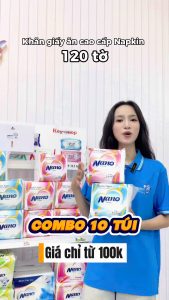 Khăn Giấy Ăn Vuông Cao Cấp Napkin 120 Tờ (33x33cm) Khăn Giấy Ăn Gia Đình Mềm Mại Bền | Nano Tissue Official