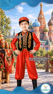Baby Fourths Couture United Nation Traditional Dancing Muslim Indian India Mongolia Longsleeve Terno Costume for Kids National Attire for UN Events for Kids