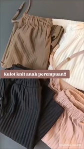 CELANA KNIT ANAK CEWEK RAJUT HW TEBAL USIA 2-13THN - KULOT ANAK PEREMPUAN TANGGUNG - CELANA ANAK MURAH-CELANA KNITS TEBAL ANAK ANAK-BAWAHAN ANAK PEREMPUAN